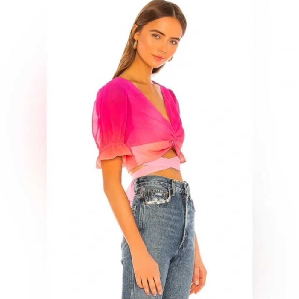 Lovers + Friends Betty top in sunrise